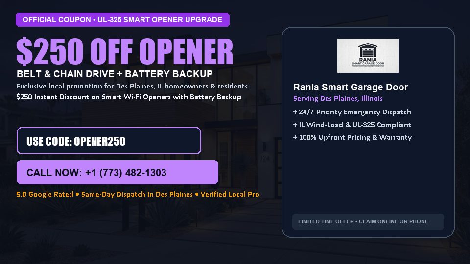 Rania Smart Garage Door $250 OFF Premium LiftMaster Opener Installation in Des Plaines, IL